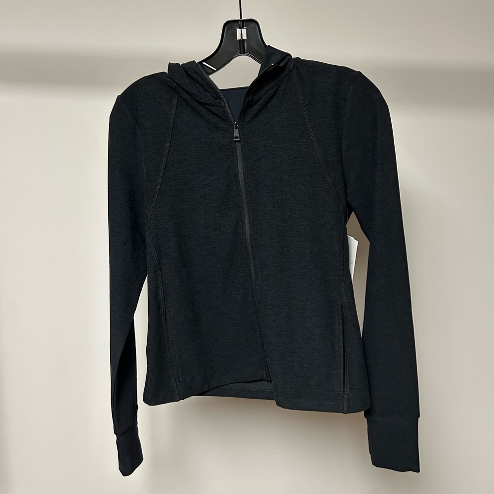 Beyond yoga high energy zip up hoodie darkest night